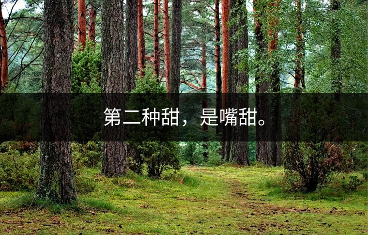 第二種甜，是嘴甜。