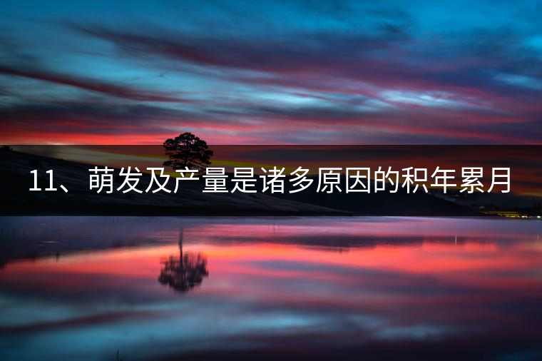 11、萌發(fā)及產(chǎn)量是諸多原因的積年累月的疊加。